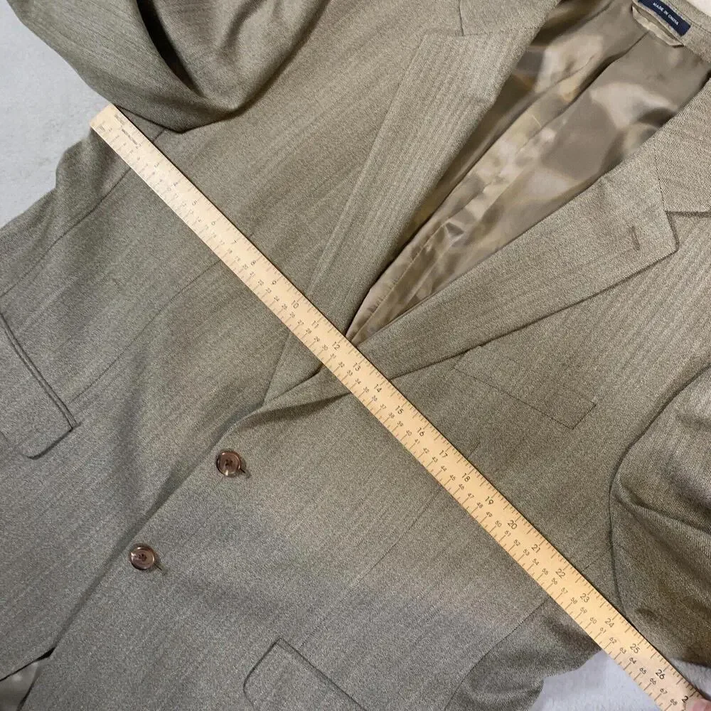 Ralph Ralph Lauren Blazer Men's Sport Coat Size 48R Brown Wool Silk Blend Jacket